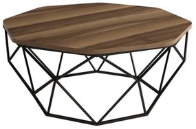 Mesa de Centro Diamond – Nogueira – 90x38x90 cm