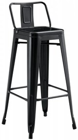 Conjunto 5 Bancos de bar TOL R1 EK, empilhável, aço, preto