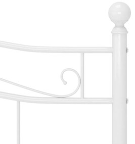 Estrutura de cama 180x200 cm metal branco