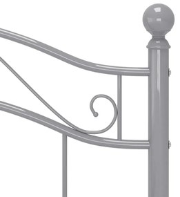 Estrutura de cama 100x200 cm metal cinzento