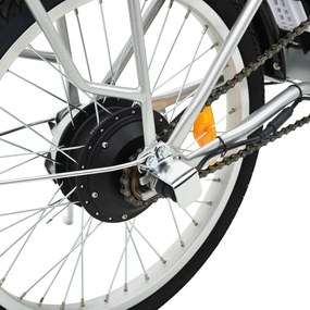 Bicicleta elétrica dobrável bateria iões lítio liga de alumínio
