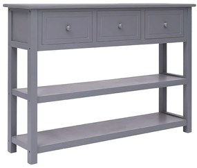 Aparador 108x30x76 cm madeira paulownia maciça cinzento