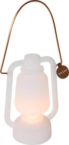 Candeeiro de mesa recarregável 22cm IP44 branco - STORM Mini