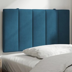 vidaXL Almofadão de cabeceira 80 cm veludo azul