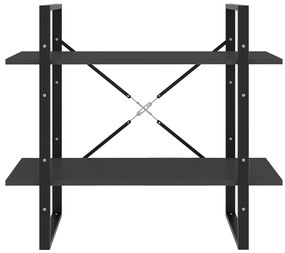 Estante com 2 prateleiras 80x30x70 cm derivados madeira cinza