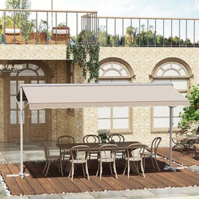 Toldo de dupla inclinação 4,50 L x 3,40 L x 2,55 A m, manual e retrátil, com inclinação ajustável, em aço com revestimento epóxi branco e poliéster im