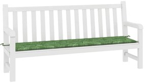 Almofadão para banco de jardim 200x50x4 cm tecido padrão folhas