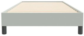 Cama com molas sem colchão cinzento-claro 80x220 cm veludo