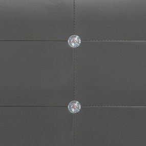 Estrutura de cama 180x200 cm couro artificial cinzento