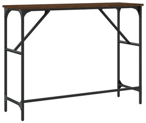 Mesa consola 100x32x75 cm derivados madeira carvalho castanho