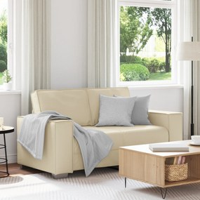 Sofá Loveseat vidaXL Creme 120 cm em Couro Sintético