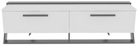 Móvel de TV Astrid – Branco e Preto – 163,8 cm x 46,8 cm x 36,6 cm