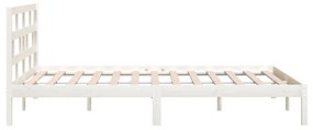 Estrutura de cama 120x200 cm pinho maciço branco