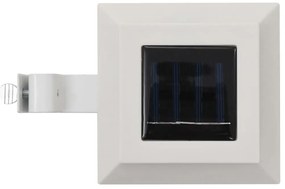 Candeeiro de exterior solar LED 12 pcs branco quadrado 12 cm