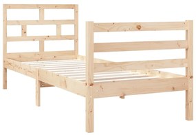 Estrutura de cama pequena solteiro 75x190 cm madeira maciça