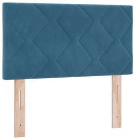 Cama Box com Colchão vidaXL Azul Escuro 80x200 cm Veludo
