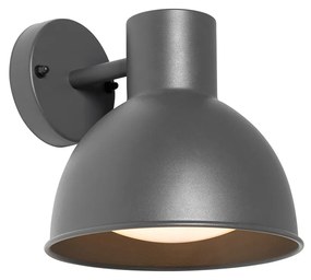 Candeeiro de parede exterior industrial cinzento escuro redondo IP44 - Natas Industrial