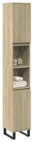 vidaXL Armário WC 30x30x190 cm derivados de madeira carvalho sonoma