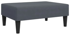 2 pcs conjunto de sofás veludo cinzento-escuro
