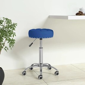 vidaXL Cadeira de escritório giratória tecido azul