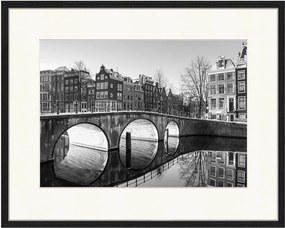 Impressão digital emoldurada Amsterdam Sunrise Reflections