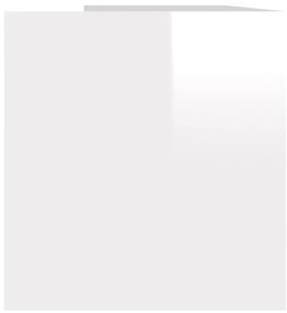 Caixa discos vinil 71x34x36cm derivado madeira branco brilhante