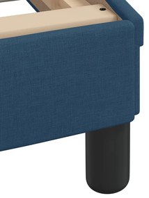 Estrutura cama c/ cabeceira sem colchão tecido 90x190 cm azul