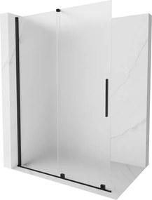 Mexen Velar parede de chuveiro deslizante Walk-in 140 x 200 cm, fosco 8 mm, preto - 871-140-000-33-70