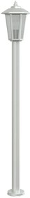 Candeeiro de chão para exterior 3 pcs 120 cm aço inox. prateado