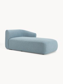 Módulo de canto com chaise longue em bouclé Sofia