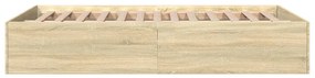Estrutura de cama 120x190 cm derivados madeira carvalho sonoma