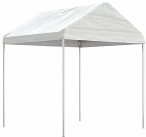 Gazebo com telhado 2,28x2,23x2,69 m polietileno branco
