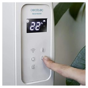 Aquecedor Emissor térmico ReadyWarm 2500 Thermal Connected 2000 W, parede ou pé, temporizador, controlo remoto, ecrã LCD, controlo Wi-Fi