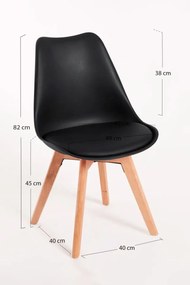 Pack 4 Cadeiras Synk Basic - Preto