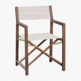 Pack De 4 Cadeiras De Diretor Dobráveis Para Jardim Em Madeira De Acácia Rondônia Beige Claro - Sklum