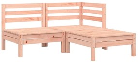 Sofá de 2 lugares para jardim c/ almofadões e apoio de pés