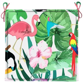 Almofadões p/ cadeira 6pcs 40x40x4 cm tecido multicor