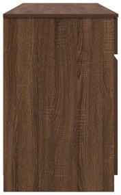 Mesa vidaXL Castanho Carvalho 140x49x76 cm em Madeira Estruturada