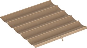 Outsunny Cobertura para Teto Retrátil de 2,5x2,55 m para Pérgola 3x3 Tecido de Substituição com 10 Orifícios de Drenagem Castanho | Aosom Portugal