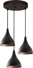 Candeeiro de Teto Berceste – Preto – 46 cm de Diâmetro