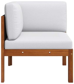 Conjunto de lounge de jardim vidaXL de 2 peças com almofadas de madeir