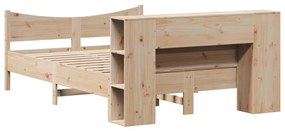 Cama sem colchão 150x200 cm madeira de pinho maciça