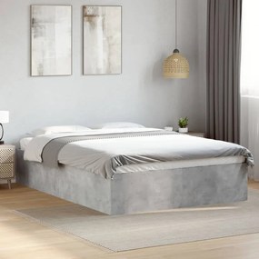 vidaXL Estrutura de cama 120x190 cm derivados de madeira cinza cimento