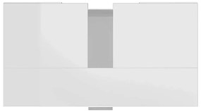 Armário casa de banho 60x32x53,5 cm contrapl. branco brilhante
