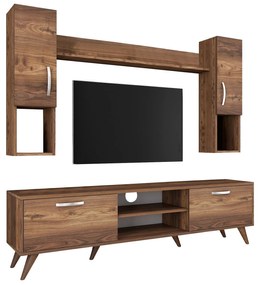 Conjunto de Móvel de TV "Askel" M3 – Design Moderno em Nogueira