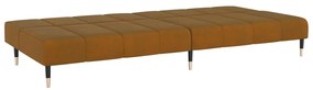 Sofá-Cama Laila em Veludo - Castanho - Design Moderno