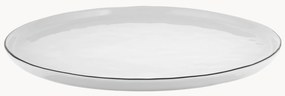 Pratos de jantar em porcelana artesanal Salt, conjunto de 4