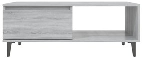 Mesa de centro 90x60x35 cm derivados de madeira cinzento sonoma