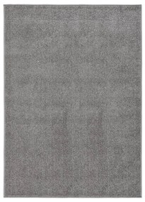 vidaXL Tapete de pelo curto 120x170 cm cinzento
