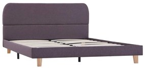 Estrutura para cama sem colchão Taupe Tecido 135x190 cm